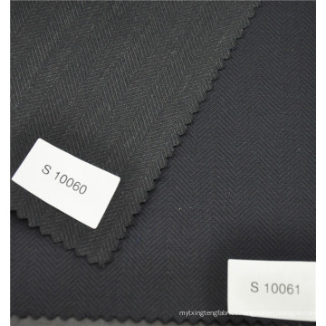 High fashion herring bone worsted wool polyester blended suiting fabric